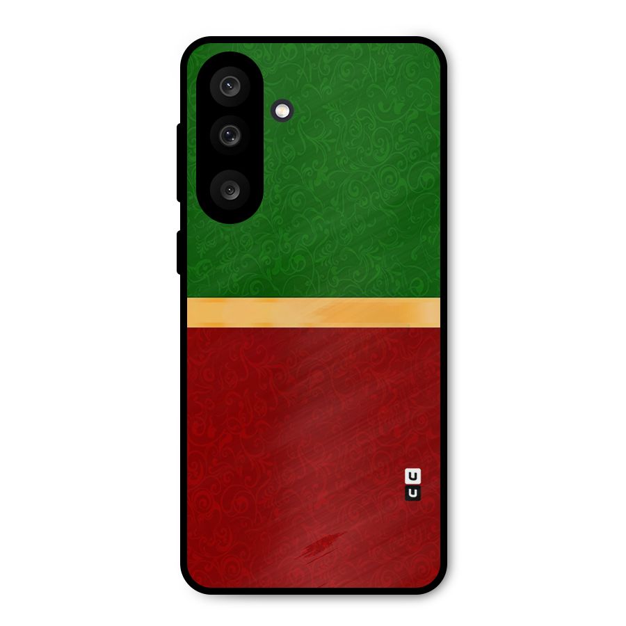 Christmas Colors Stripe Metal Back Case for Galaxy M56
