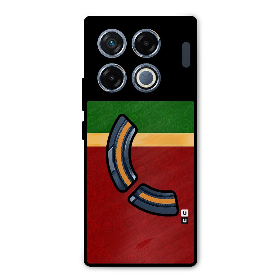 Christmas Colors Stripe Metal Back Case for Infinix GT 20 Pro