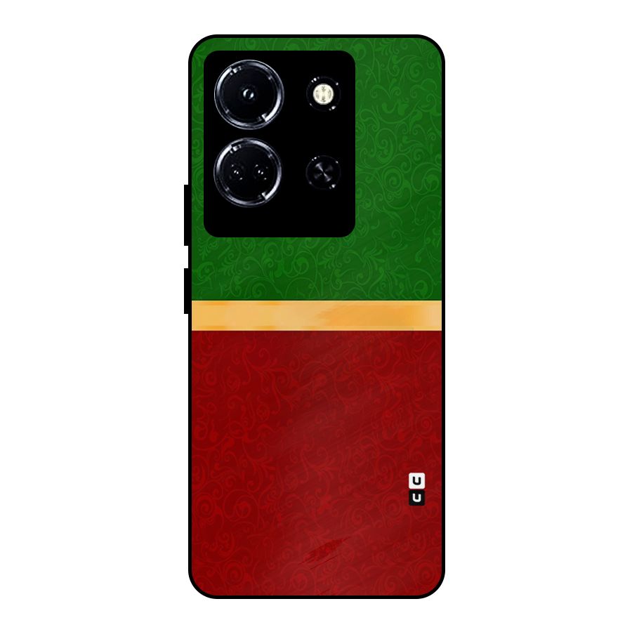 Christmas Colors Stripe Metal Back Case for Infinix Note 30 5G