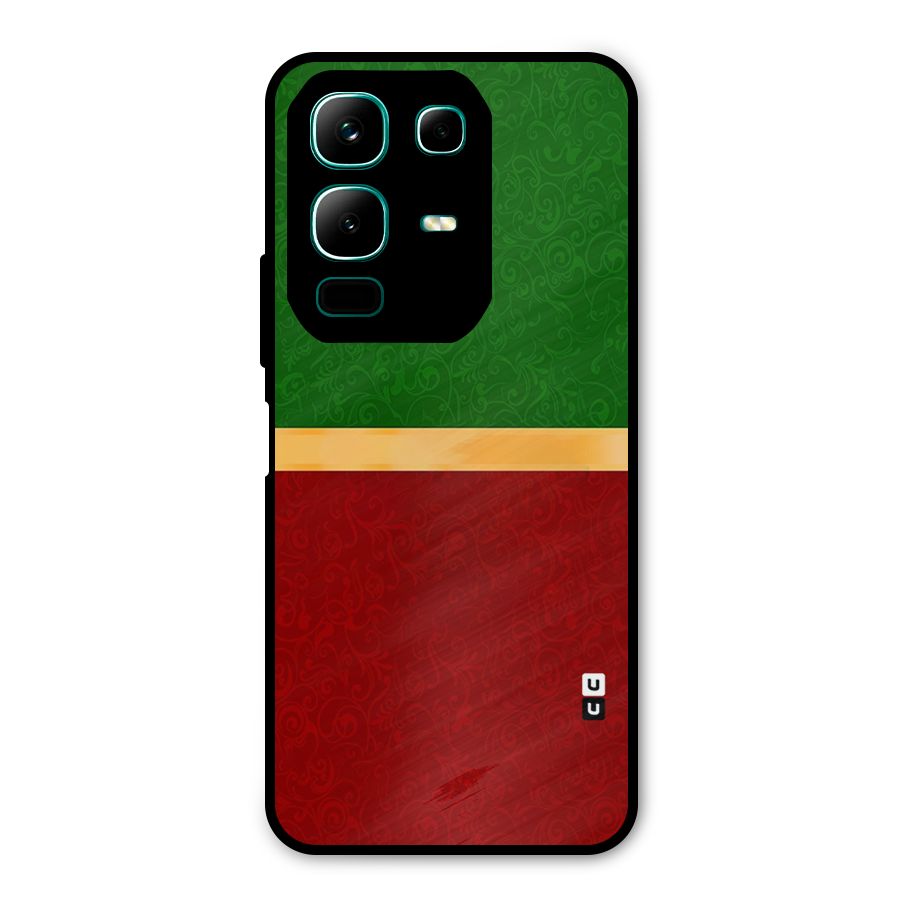 Christmas Colors Stripe Metal Back Case for Infinix Note 50x