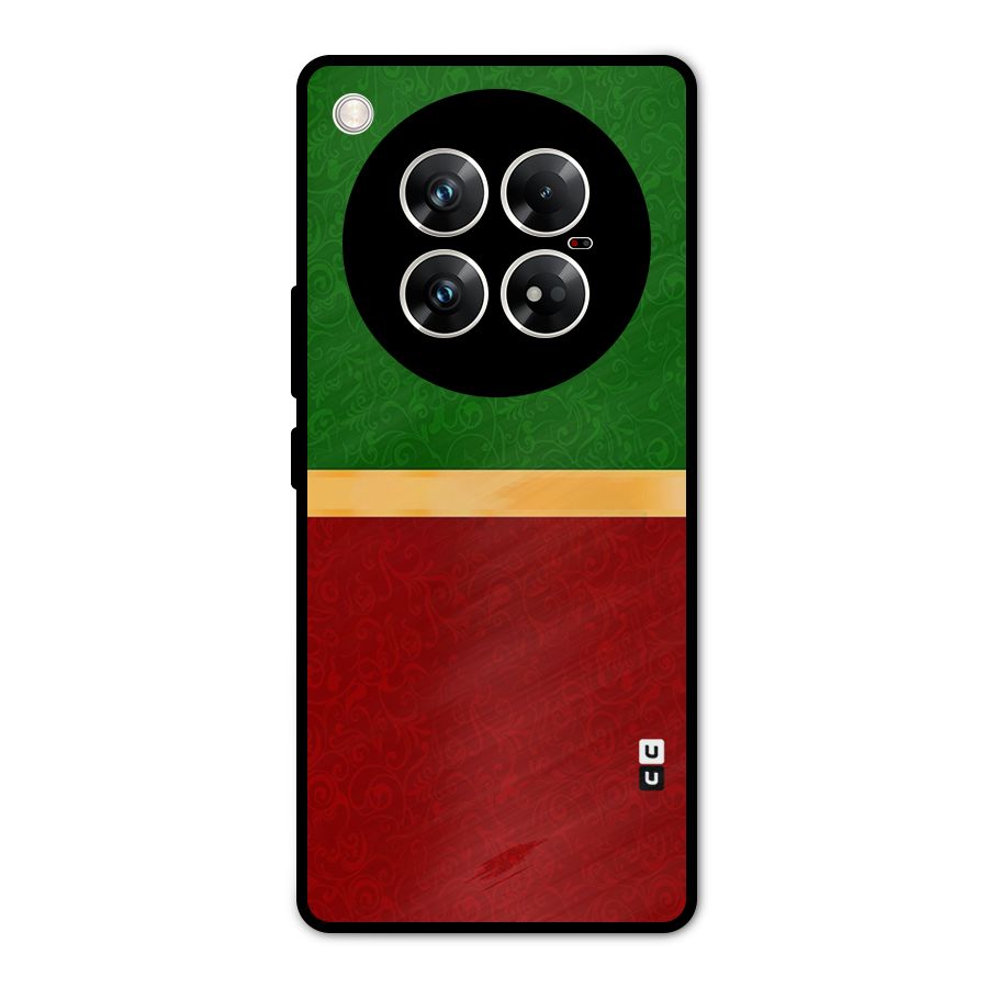 Christmas Colors Stripe Metal Back Case for Infinix Zero 40 5G