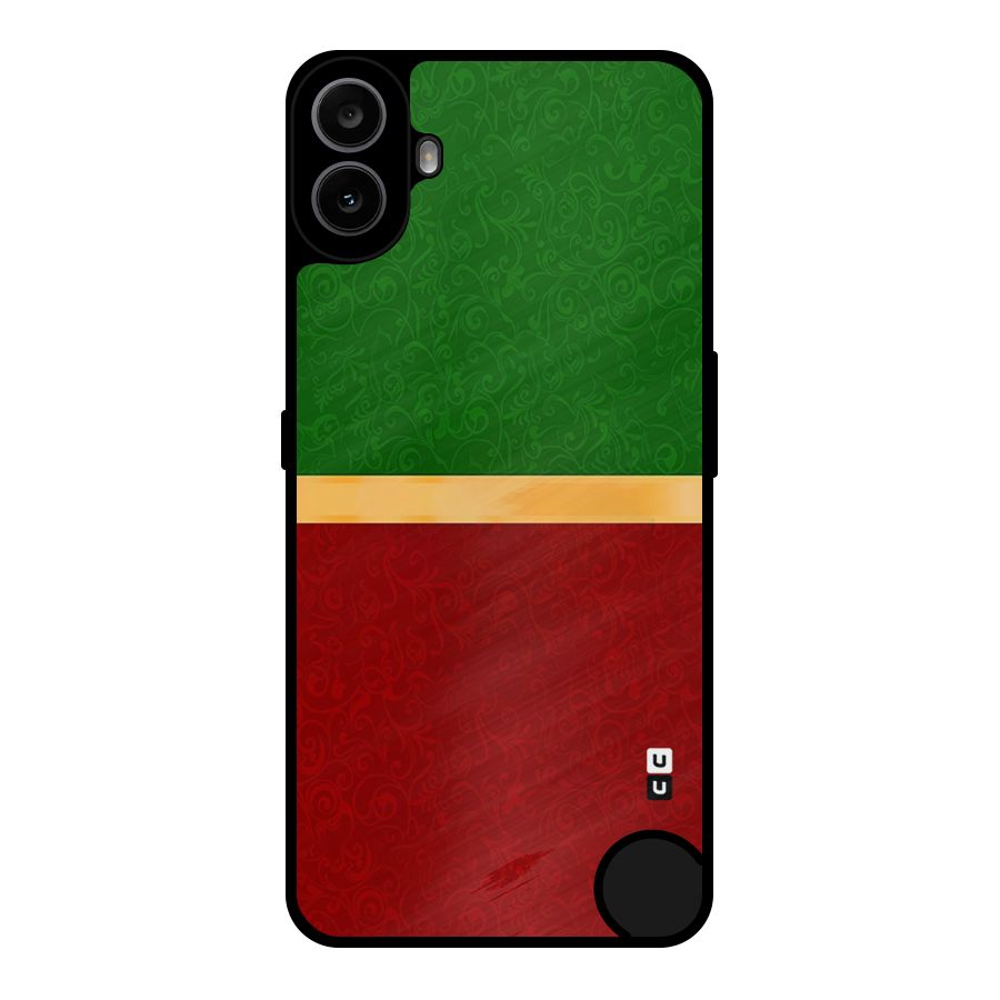 Christmas Colors Stripe Metal Back Case for Nothing CMF Phone 1