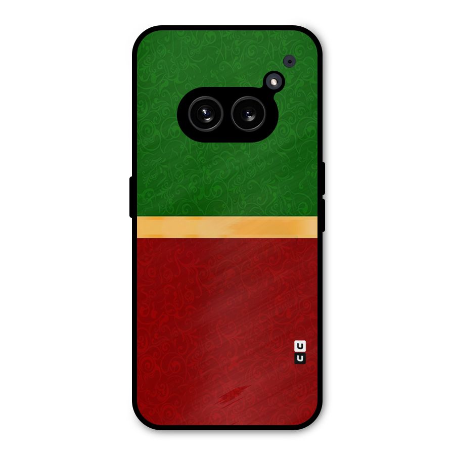 Christmas Colors Stripe Metal Back Case for Nothing Phone 2a Plus