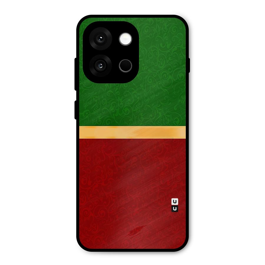 Christmas Colors Stripe Metal Back Case for OnePlus 13s