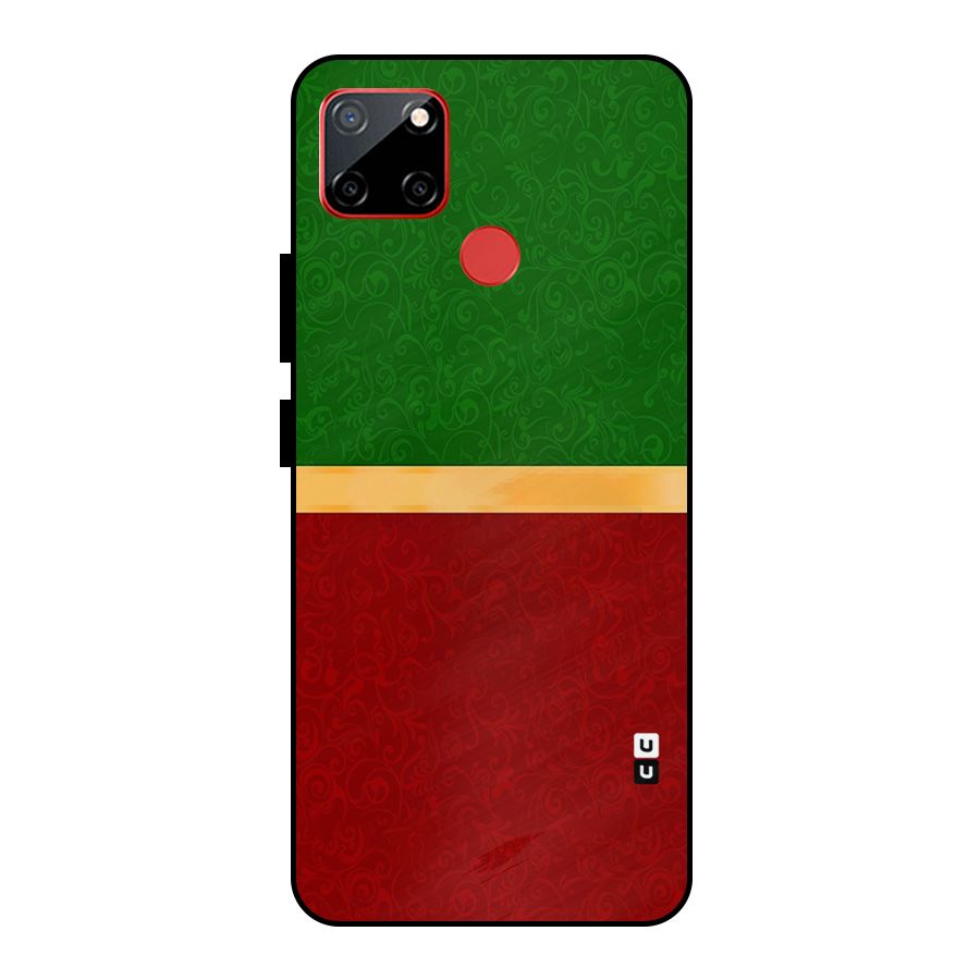Christmas Colors Stripe Metal Back Case for Realme C12