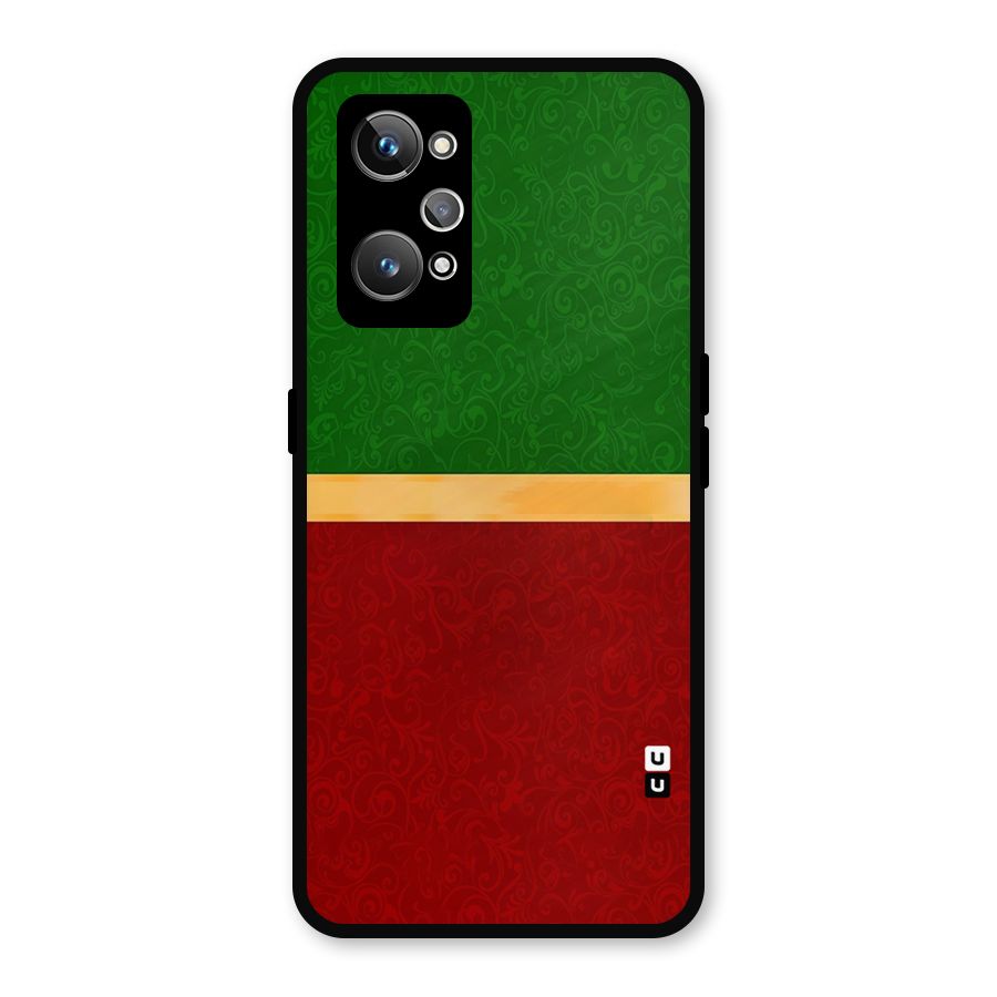 Christmas Colors Stripe Metal Back Case for Realme GT 2