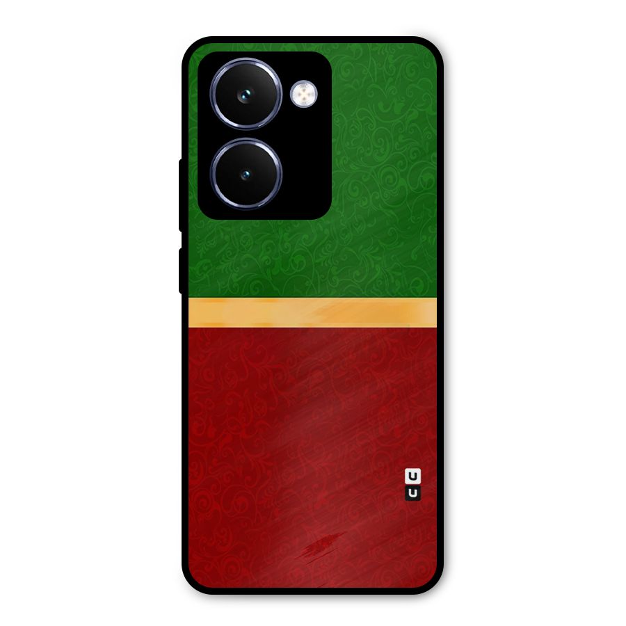 Christmas Colors Stripe Metal Back Case for Realme P3 Ultra