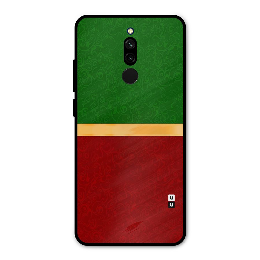 Christmas Colors Stripe Metal Back Case for Redmi 8