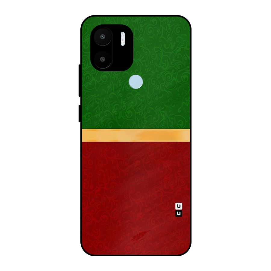 Christmas Colors Stripe Metal Back Case for Redmi A1+