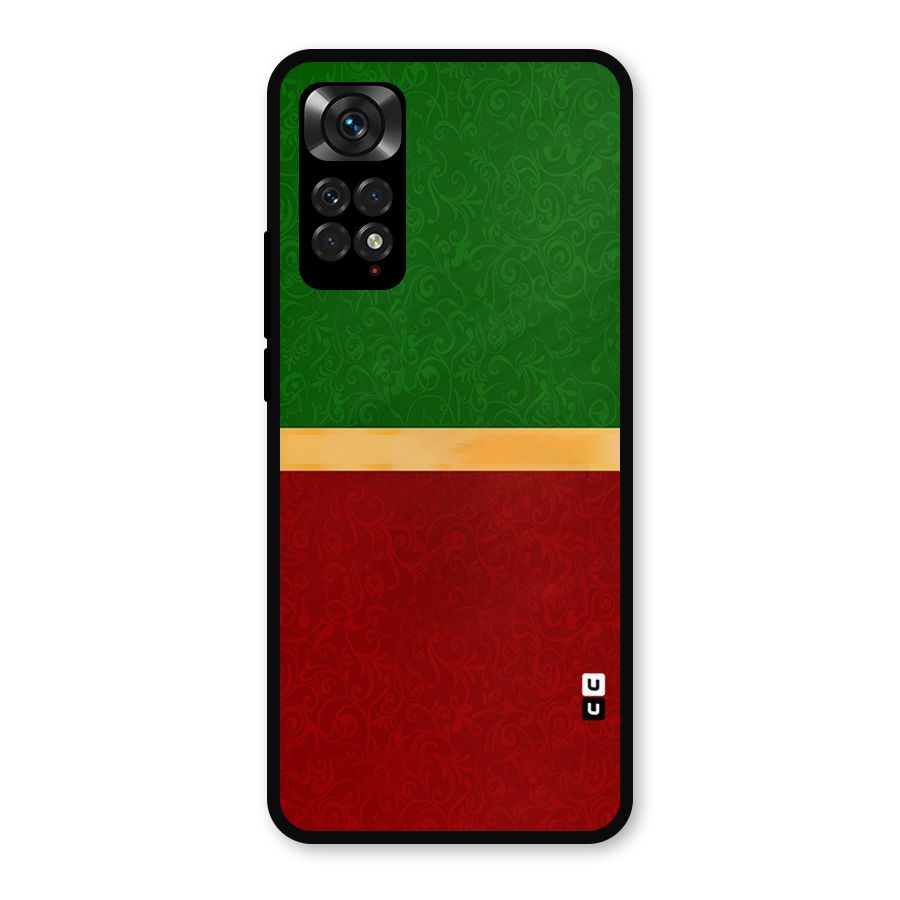 Christmas Colors Stripe Metal Back Case for Redmi Note 11s