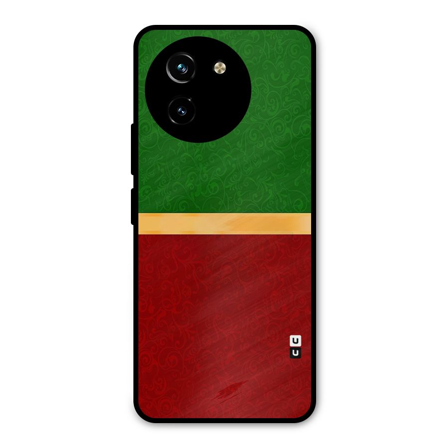 Christmas Colors Stripe Metal Back Case for Vivo T3x