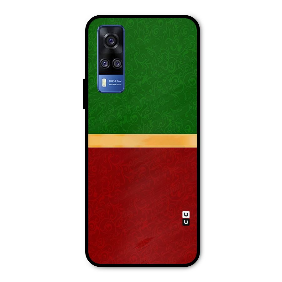 Christmas Colors Stripe Metal Back Case for Vivo Y31