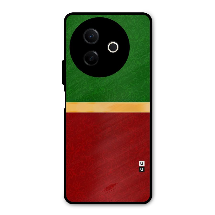 Christmas Colors Stripe Metal Back Case for Vivo Y39
