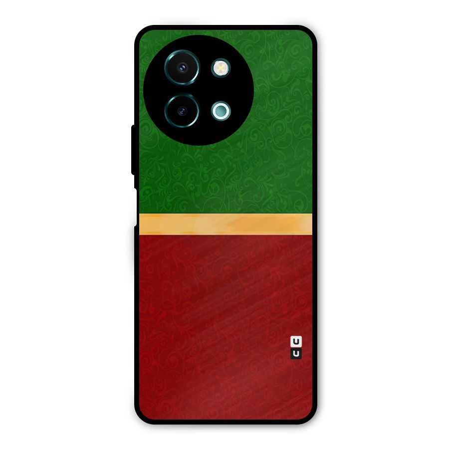 Christmas Colors Stripe Metal Back Case for Vivo Y58