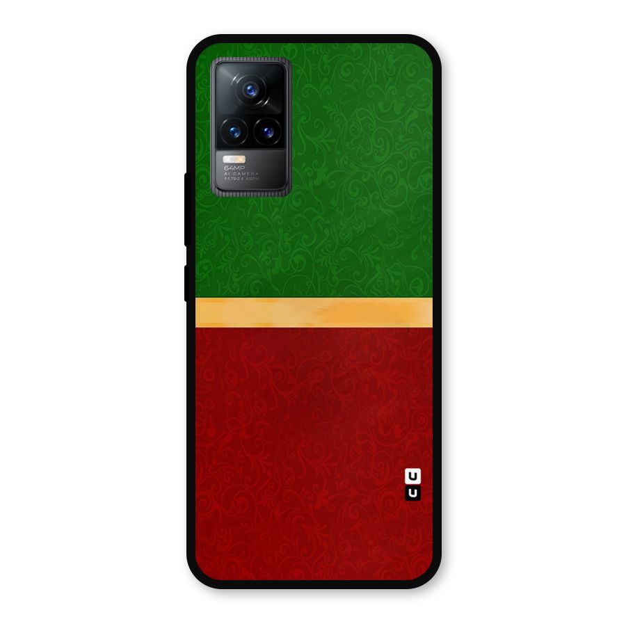 Christmas Colors Stripe Metal Back Case for Vivo Y73