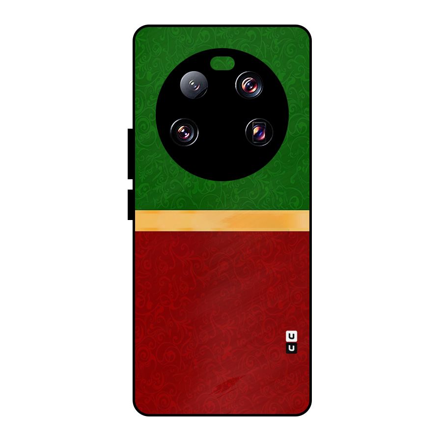 Christmas Colors Stripe Metal Back Case for Xiaomi 13 Ultra