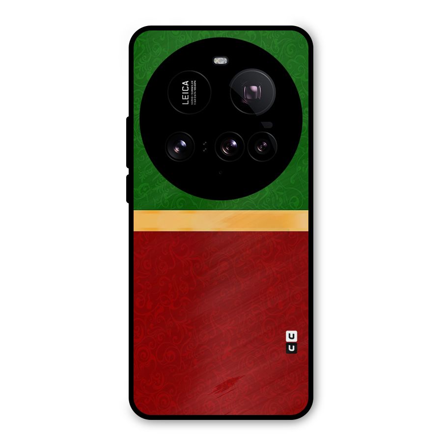 Christmas Colors Stripe Metal Back Case for Xiaomi 15 Ultra