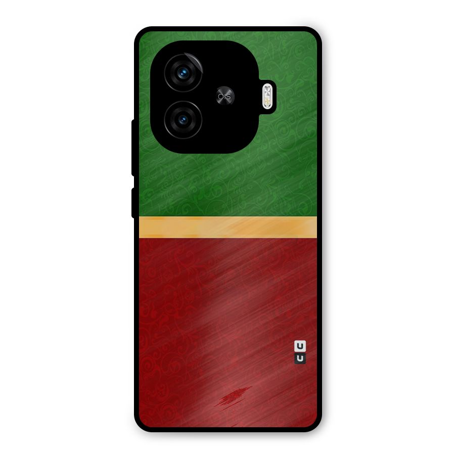 Christmas Colors Stripe Metal Back Case for iQOO Neo 10R