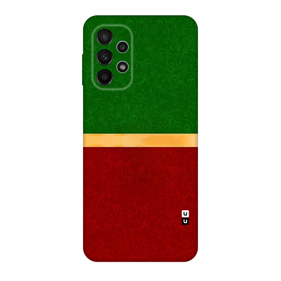 Christmas Colors Stripe Original Polycarbonate Back Case for Galaxy A23