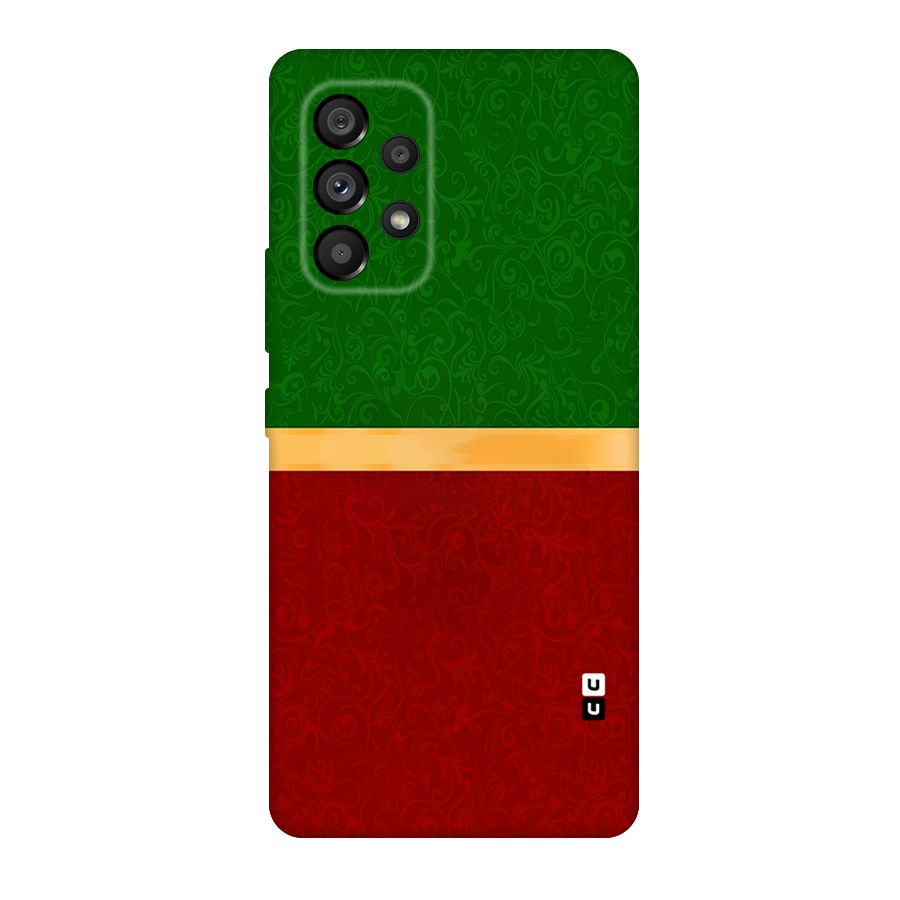 Christmas Colors Stripe Original Polycarbonate Back Case for Galaxy A53 5G