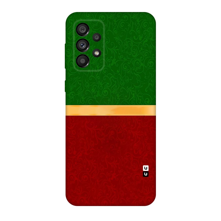 Christmas Colors Stripe Original Polycarbonate Back Case for Galaxy A73 5G