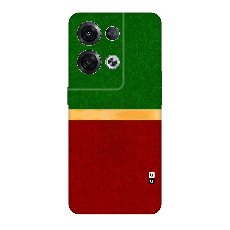 Christmas Colors Stripe Original Polycarbonate Back Case for Oppo Reno8 Pro 5G