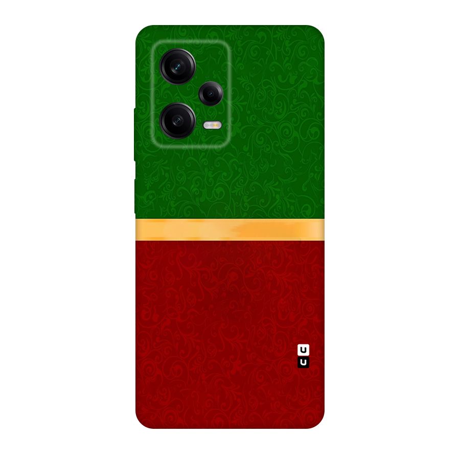 Christmas Colors Stripe Original Polycarbonate Back Case for Redmi Note 12 Pro
