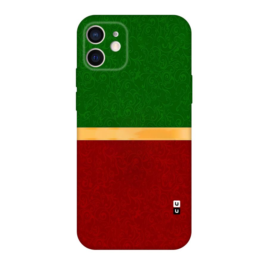 Christmas Colors Stripe Original Polycarbonate Back Case for iPhone 12