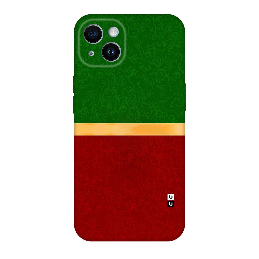 Christmas Colors Stripe Original Polycarbonate Back Case for iPhone 14