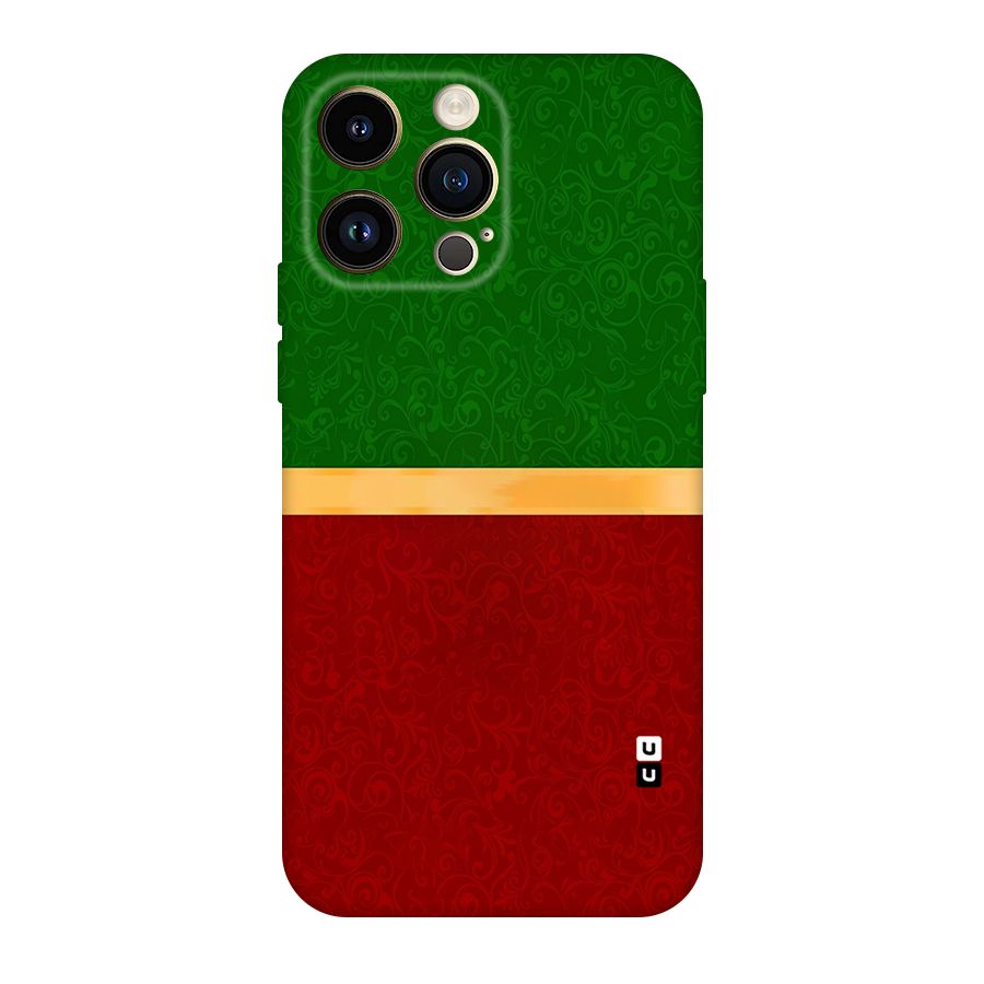 Christmas Colors Stripe Original Polycarbonate Back Case for iPhone 14 Pro Max