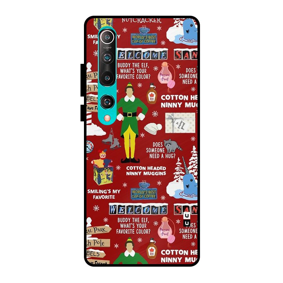 Christmas Cute Doodles Metal Back Case for Mi 10