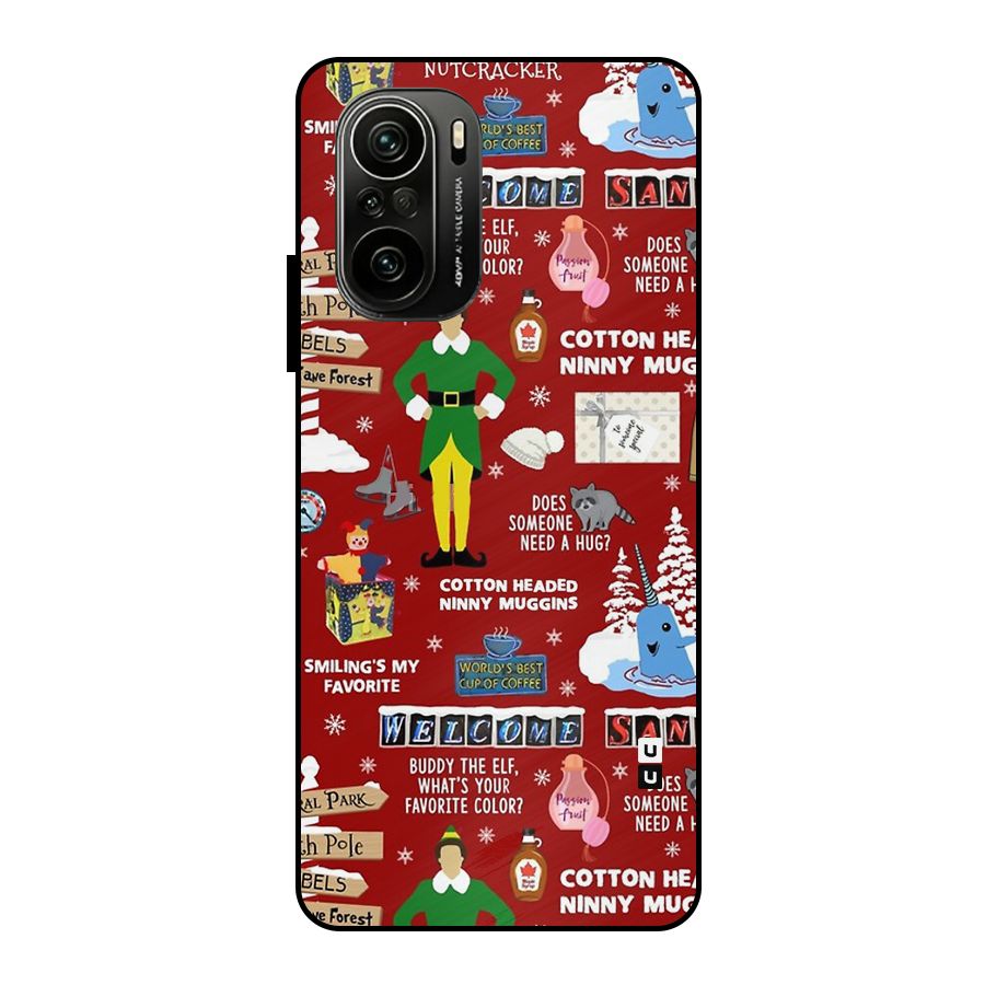 Christmas Cute Doodles Metal Back Case for Mi 11X Pro
