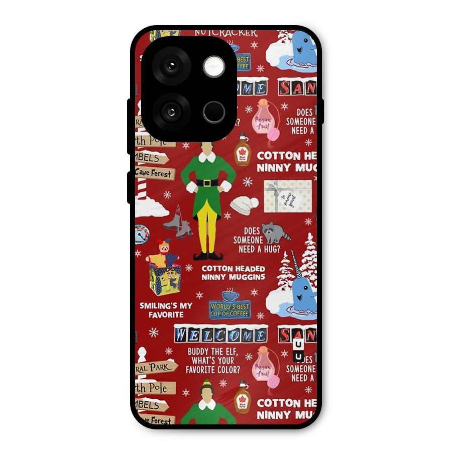 Christmas Cute Doodles Metal Back Case for OnePlus 13s