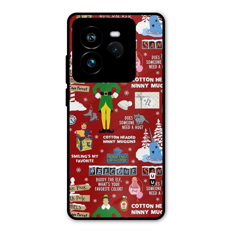 Christmas Cute Doodles Metal Back Case for Realme GT 7 Pro