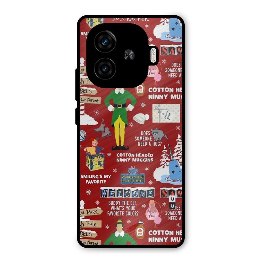 Christmas Cute Doodles Metal Back Case for iQOO Neo 10R