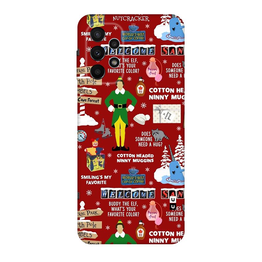 Christmas Cute Doodles Original Polycarbonate Back Case for Galaxy A23