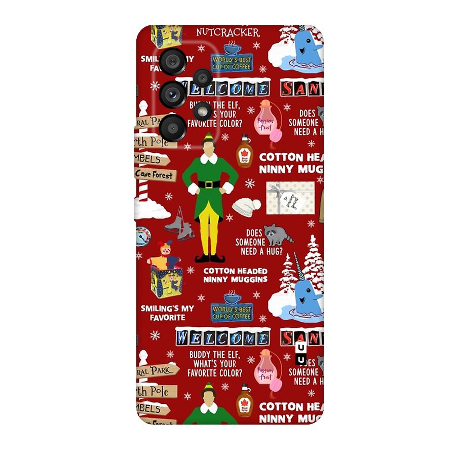 Christmas Cute Doodles Original Polycarbonate Back Case for Galaxy A53 5G