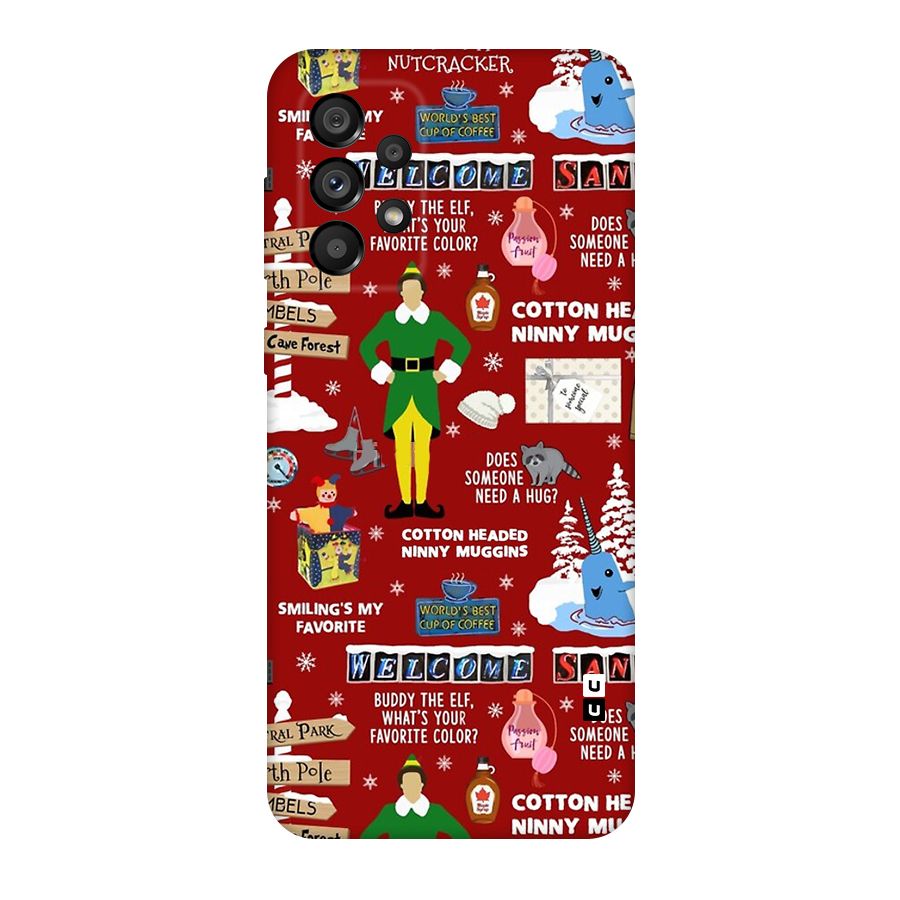 Christmas Cute Doodles Original Polycarbonate Back Case for Galaxy A73 5G