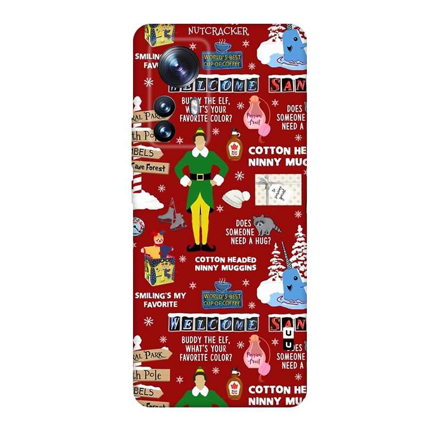 Christmas Cute Doodles Original Polycarbonate Back Case for Xiaomi 12 Pro