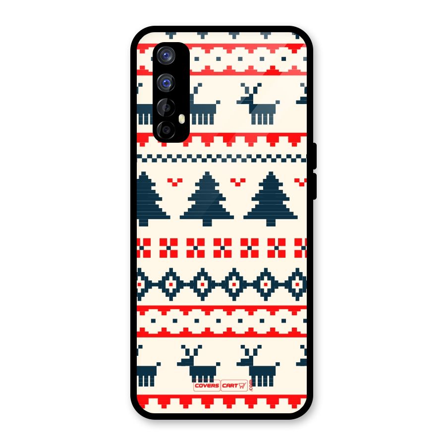 Christmas Design Pattern Glass Back Case for Realme Narzo 20 Pro
