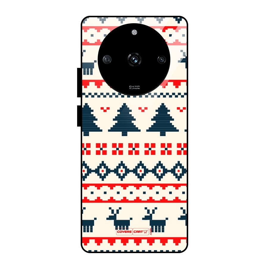 Christmas Design Pattern Glass Back Case for Realme Narzo 60 5G