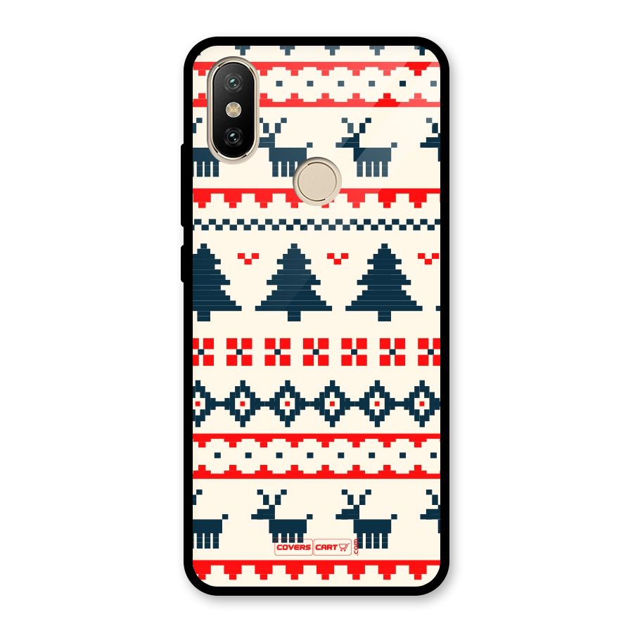 Christmas Design Pattern Glass Back Case for Redmi A2