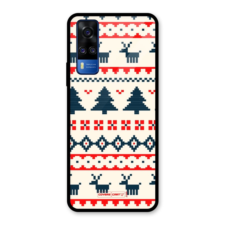 Christmas Design Pattern Glass Back Case for Vivo Y31
