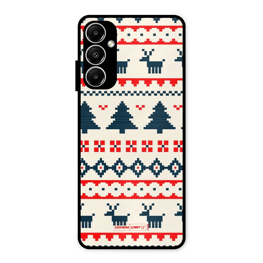 Christmas Design Pattern Metal Back Case for Galaxy A05s