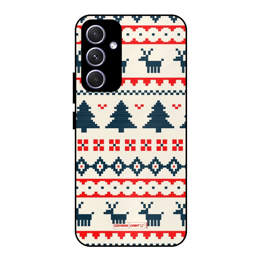 Christmas Design Pattern Metal Back Case for Galaxy A54