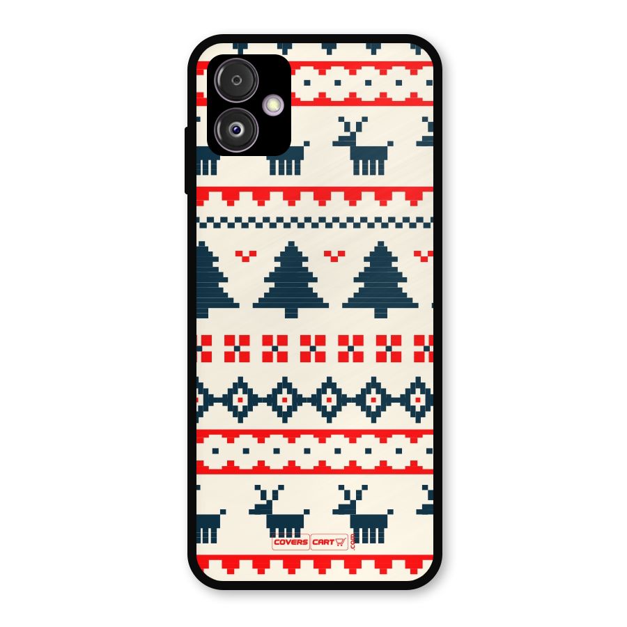Christmas Design Pattern Metal Back Case for Galaxy F14