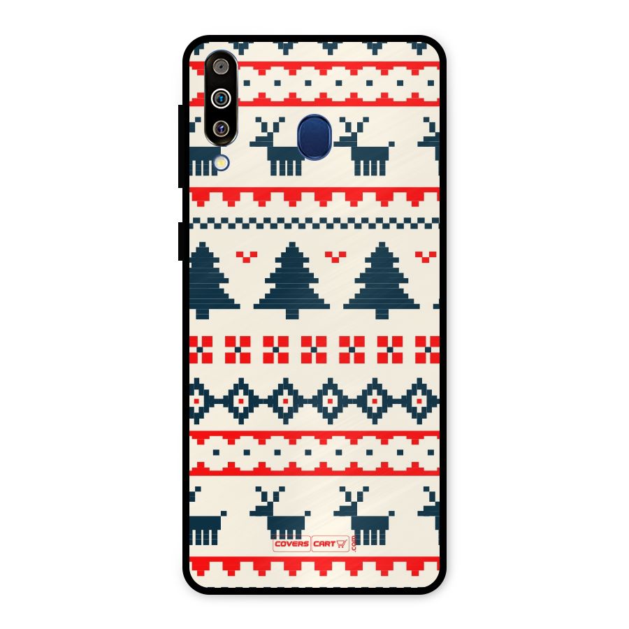 Christmas Design Pattern Metal Back Case for Galaxy M30
