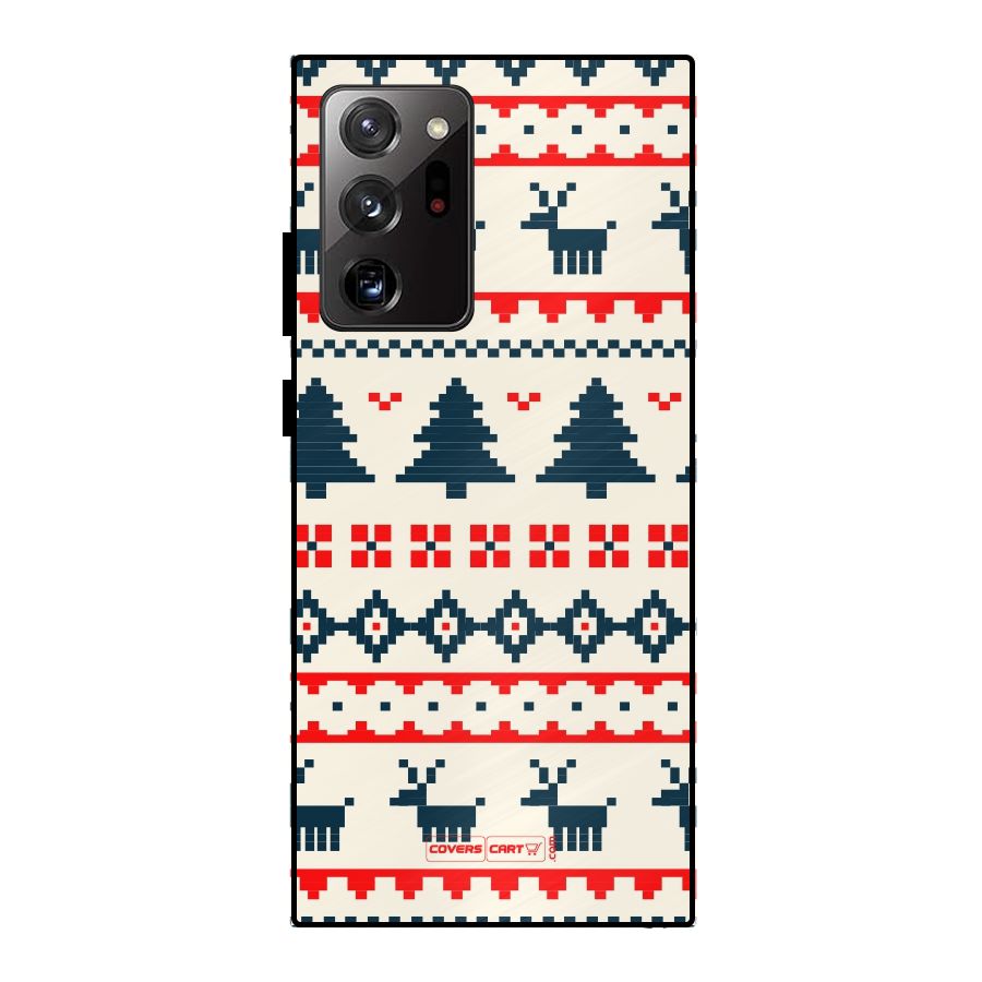 Christmas Design Pattern Metal Back Case for Galaxy Note 20 Ultra 5G