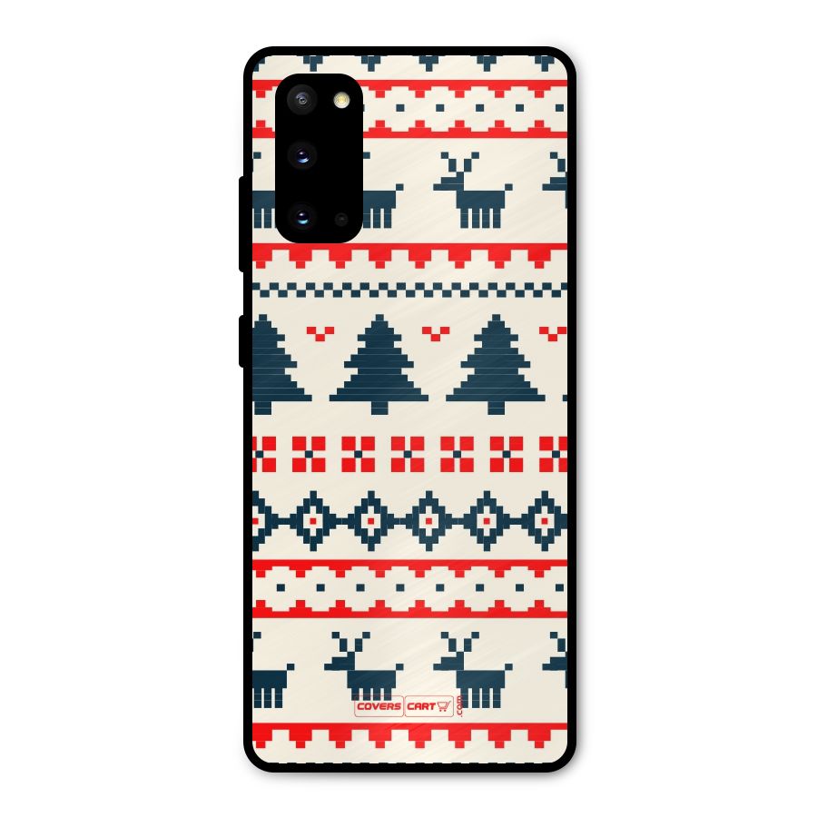 Christmas Design Pattern Metal Back Case for Galaxy S20