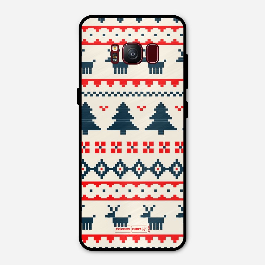Christmas Design Pattern Metal Back Case for Galaxy S8
